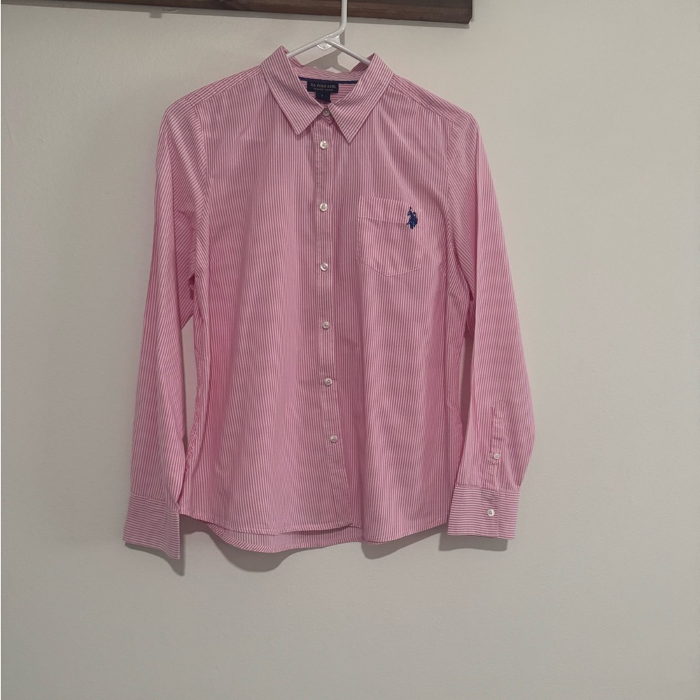 Kids Polo Pink Striped Shirt